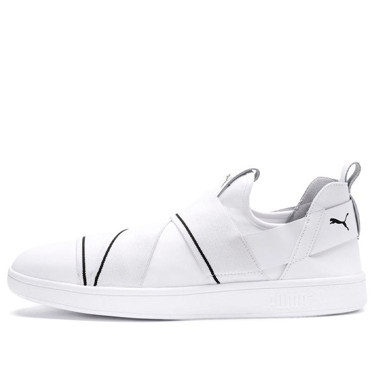 PUMA Smash v2 Slip On White/Black 369129-02