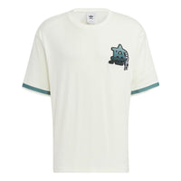 adidas Alphabet Printing Round Neck Pullover Short Sleeve Unisex White HS2016