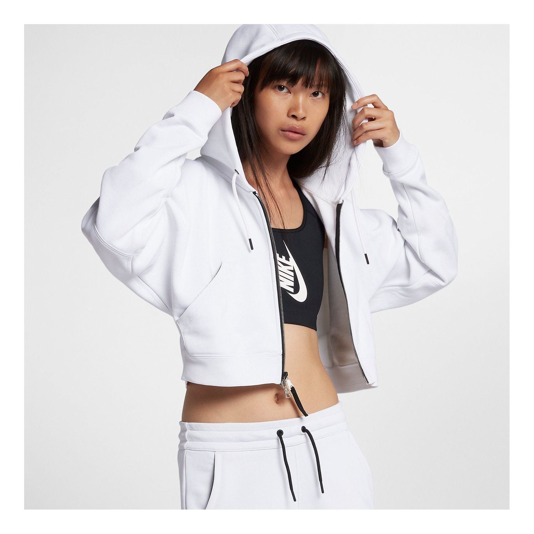 (WMNS) Nike Cropped Sports Jacket 'White' 923850-100