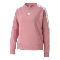 (WMNS) PUMA Classics T7 Crewneck Sweatshirt 'Pink White' 599226-16