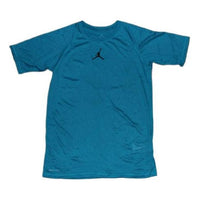 Men's Air Jordan Training Quick Dry Solid Color Logo Casual Short Sleeve Green T-Shirt 866591-467