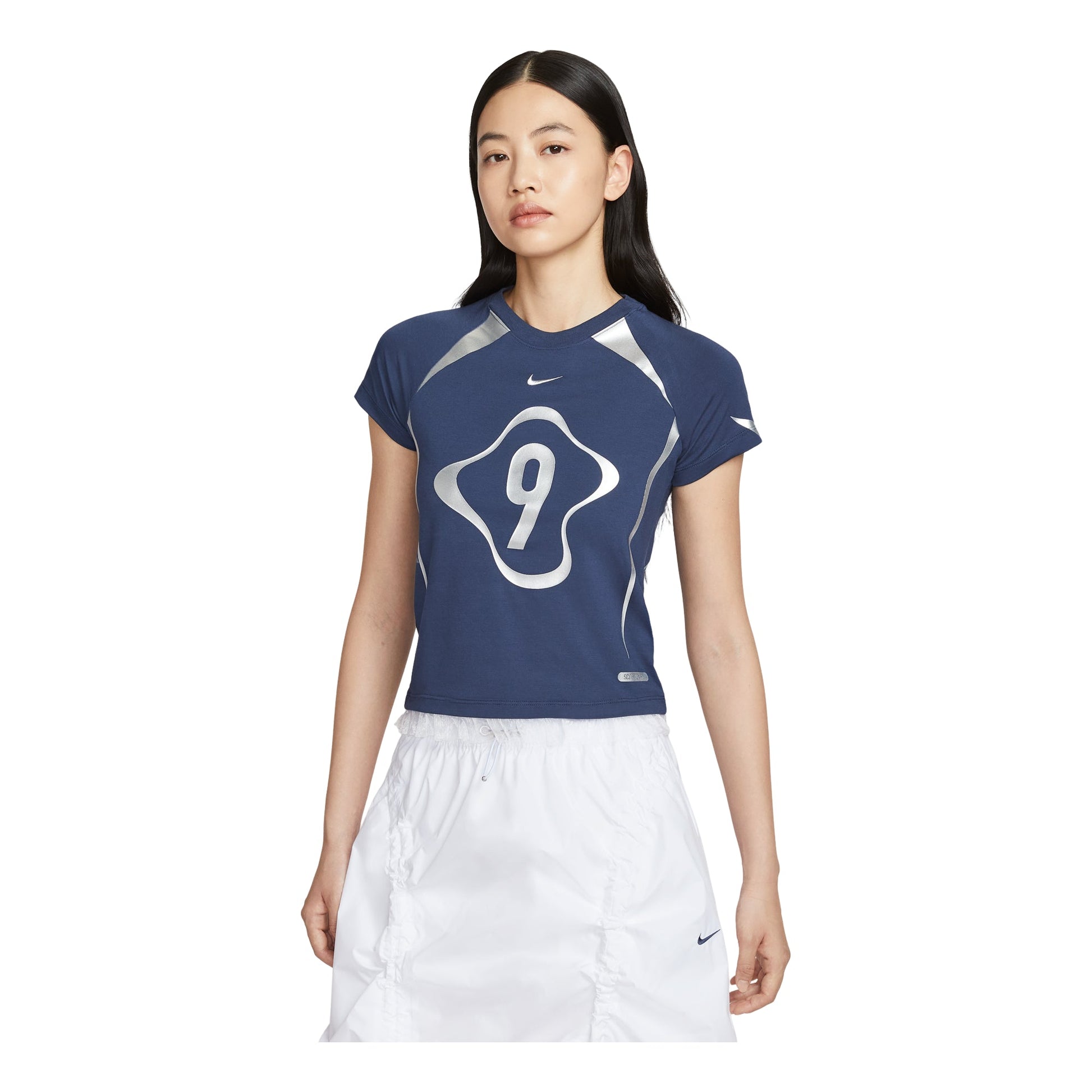 (WMNS) Nike Chill Knit Graphic T-shirt 'Midnight Blue' II1950-410