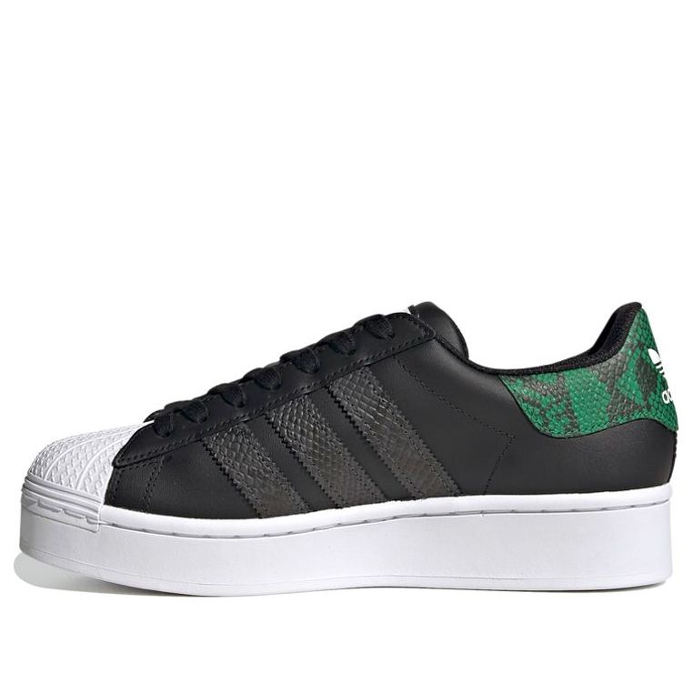 (WMNS) adidas originals Superstar Bold 'Black Green' FW3697