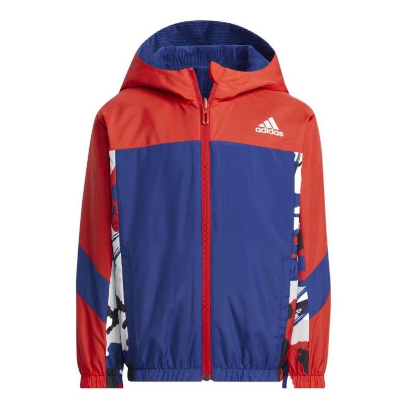 (GS) adidas Hooded jacket 'Blue' H40298
