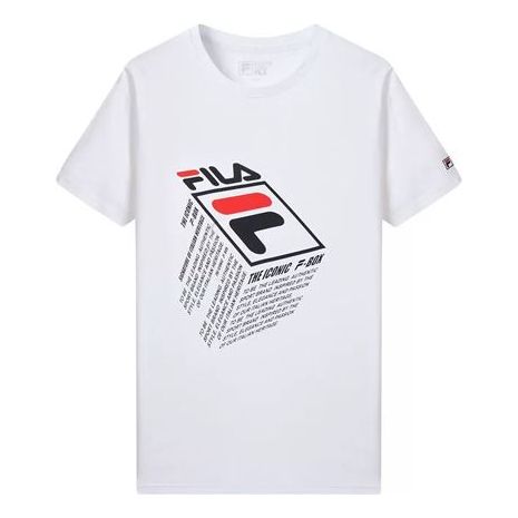 FILA Short Sleeve 2019 Athleisure Casual Sports Printing White F11M928109FWT