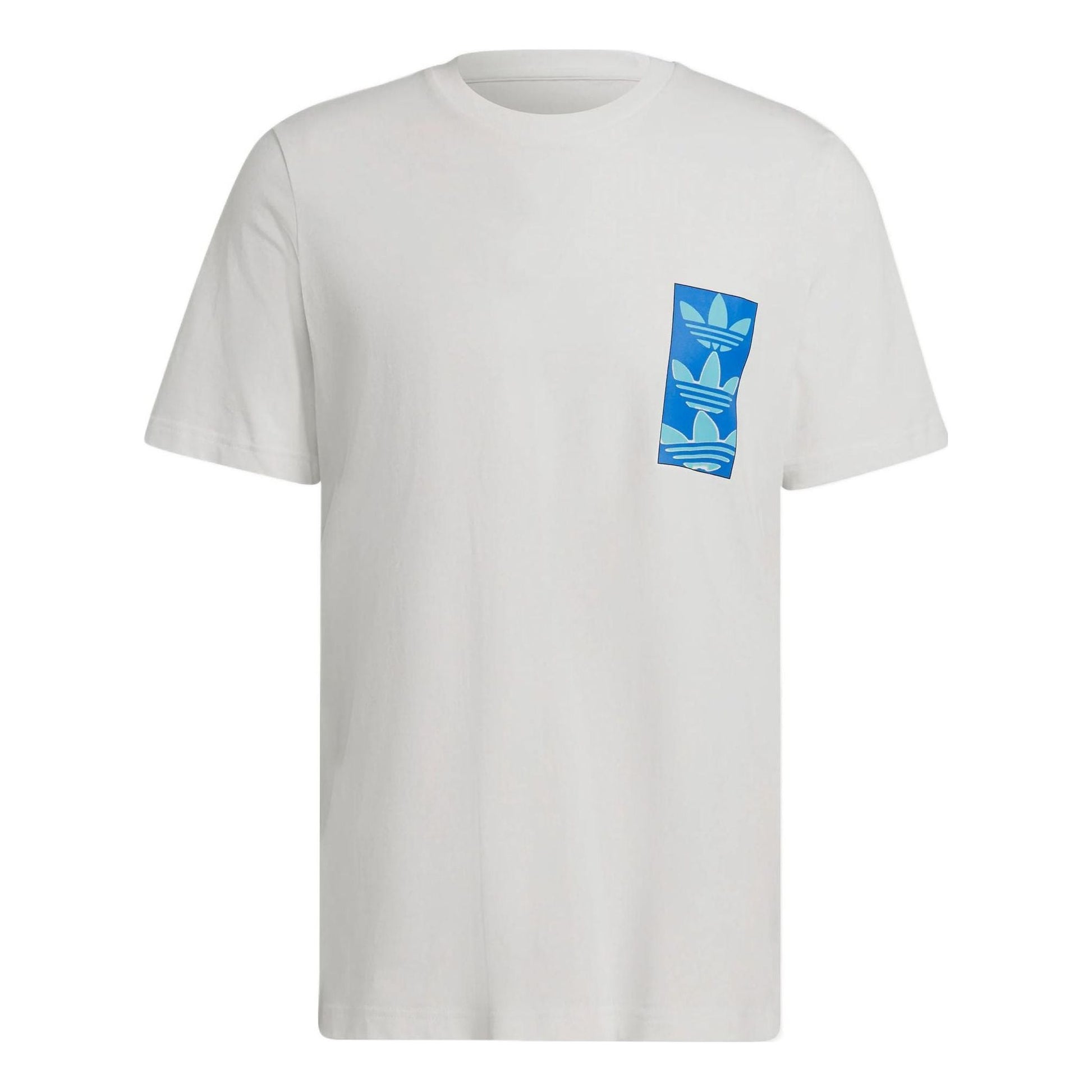 Men's adidas originals Logo Pattern Printing Casual Round Neck Short Sleeve White T-Shirt HC7186