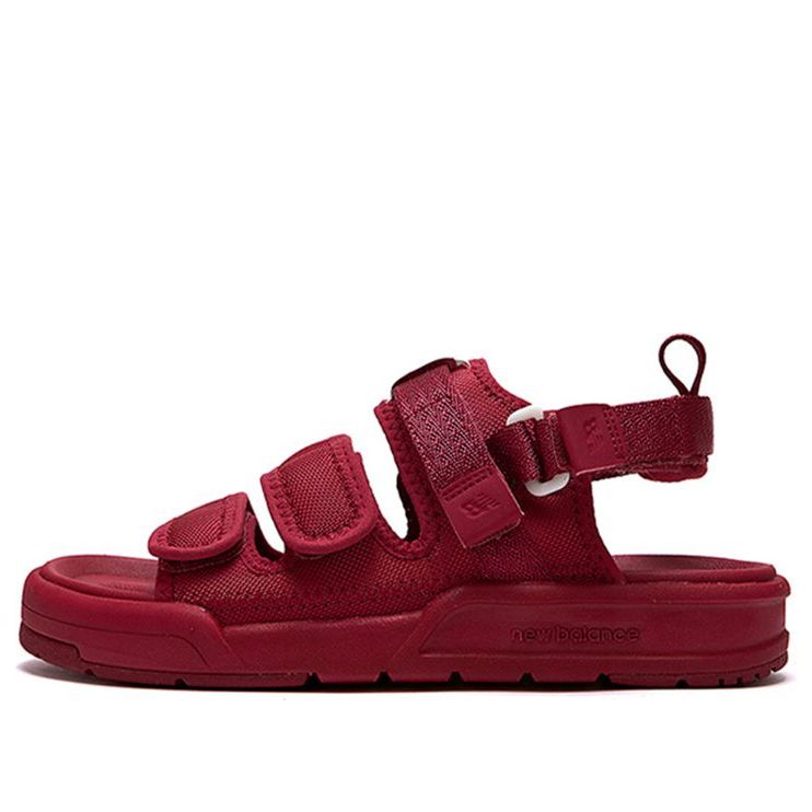 New Balance Stripes Casual Style Unisex Logo Sandals Red SD3205EDD