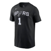 Nike Icon 2022/23 Name & Number T-Shirt 'Black - San Antonio Spurs Victor Wembanyama' 200297133