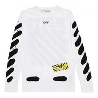 Off-White OW White Splash Ink Graffiti Long Sleeves 'White Black' OW-18SS-012
