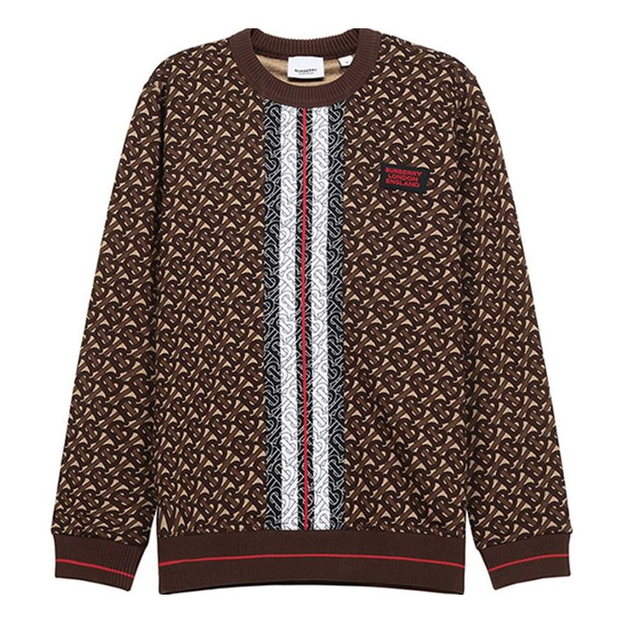 (WMNS) Burberry FW20 Logo Stripes Hoodie Brown 80184531