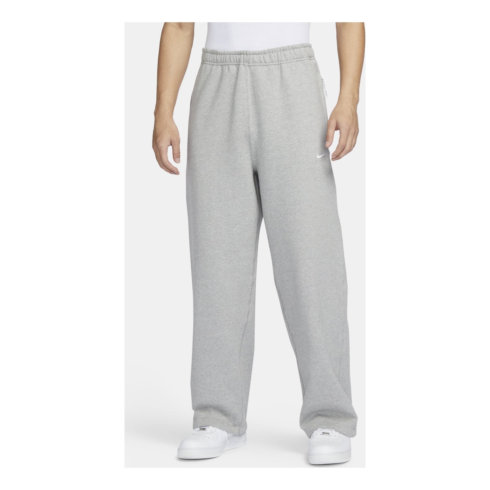Nike Sportswear Swoosh Open-Hem Sweatpants Asia Sizing 'Grey' FN3343-063
