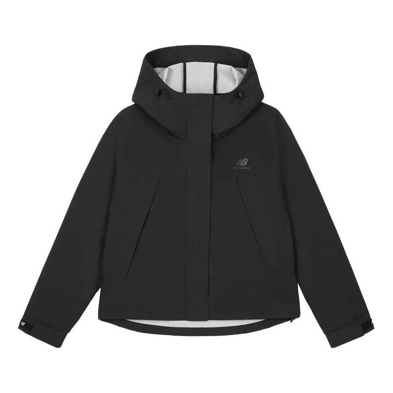 (WMNS) New Balance Short Hooded Jacket Asia Sizing 'Black' 5AD37252-BK