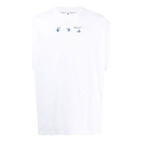 Off-White SS21 Logo Pattern Printing Short Sleeve Loose Fit White OMAA038S21JER0130145