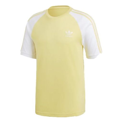 adidas originals Sports Round Neck Short Sleeve 72 Retro Yellow CW1207