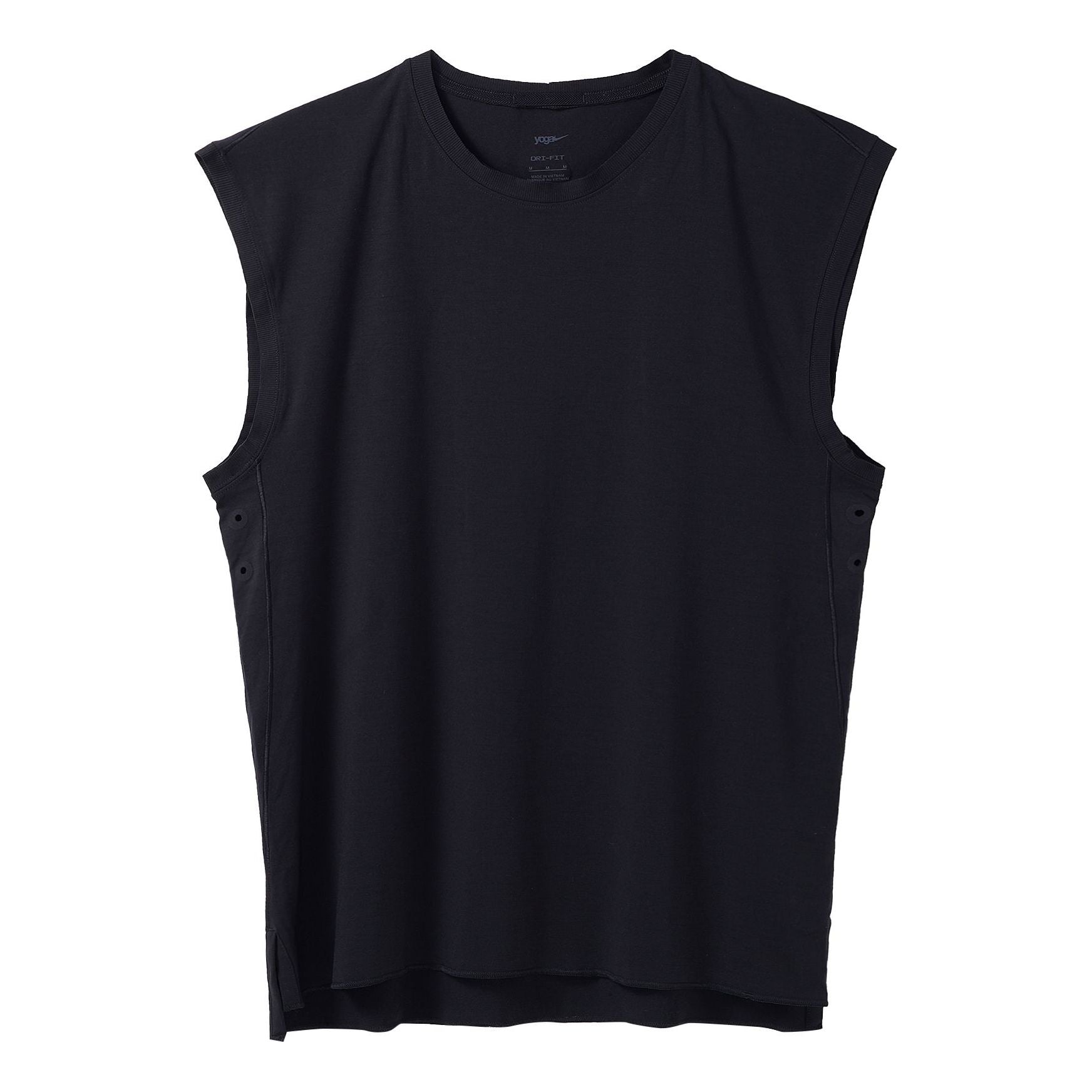 Men's Nike Solid Color Round Neck Pullover Sleeveless Vest Black DM7824-010