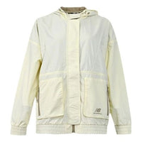 (WMNS) New Balance Living Series Athleisure Casual Sports Hooded Woven Jacket Creamy White AWJ21314-DGL