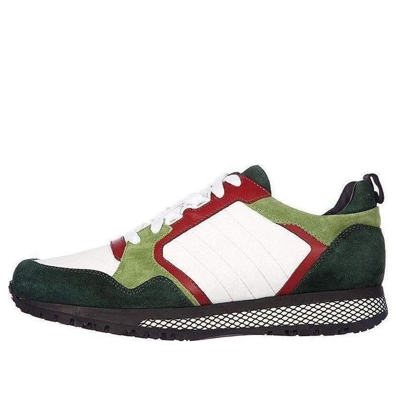 Gucci Suede Leather Trainers 'White Green' 368488-CRJ20-3062