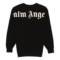 Men's PALM ANGELS Logo Over Sweatshirt Logo Pullover Black PMBA021E194410021001