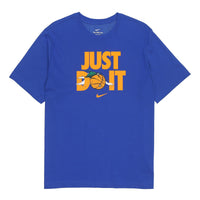 Nike Just Do It Alphabet Printing Round Neck Short Sleeve Blue DV1213-480