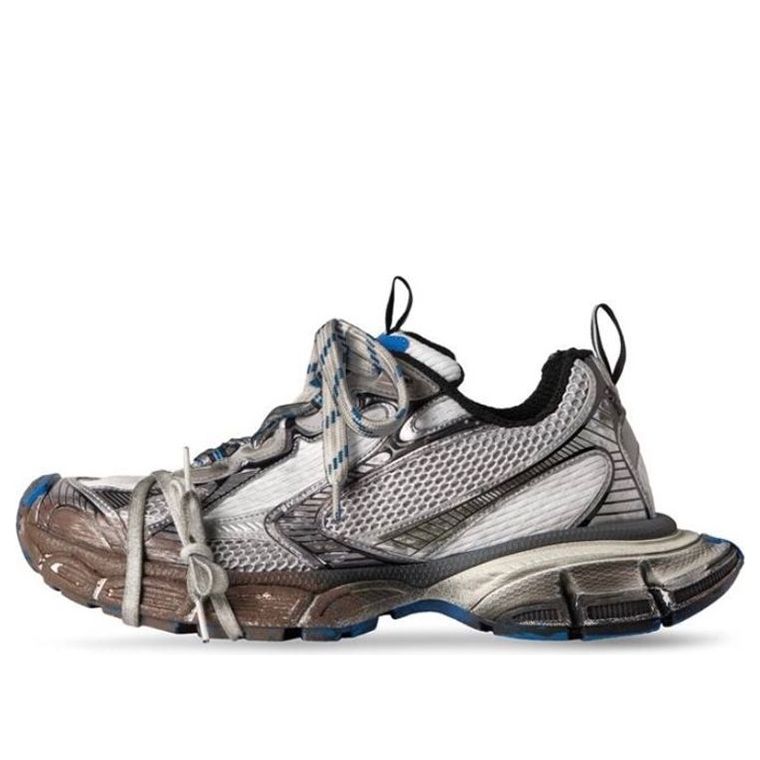 (WMNS) Balenciaga 3XL Sneakers 'Worn Out Grey White and Blue Mesh and Polyurethane' 734731W3XL71214