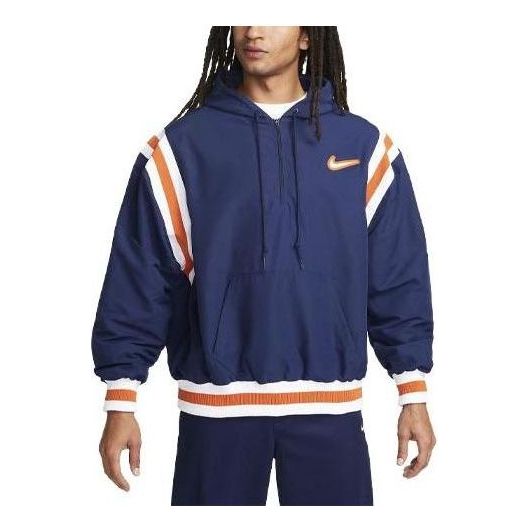 Nike Authentics Woven Lined 1/2-Zip Hoodie 'Blue' FD5918-410