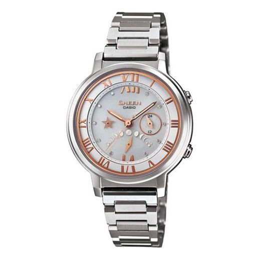 CASIO Waterproof Sports SHEEN Solar Powered White Analog SHE-3501SBD-7A