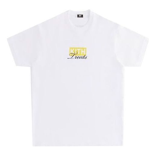 KITH Treats London Caf Tee 'White Yellow' KHT030087-101