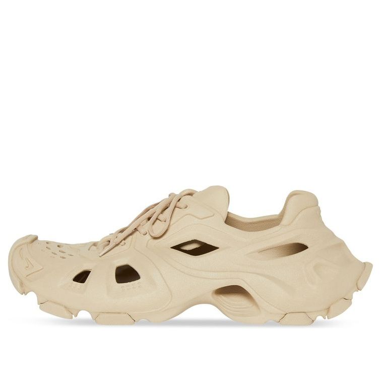(WMNS) Balenciaga HD Lace Up Cut Out Sneakers 'Beige' 702416W3CES9300