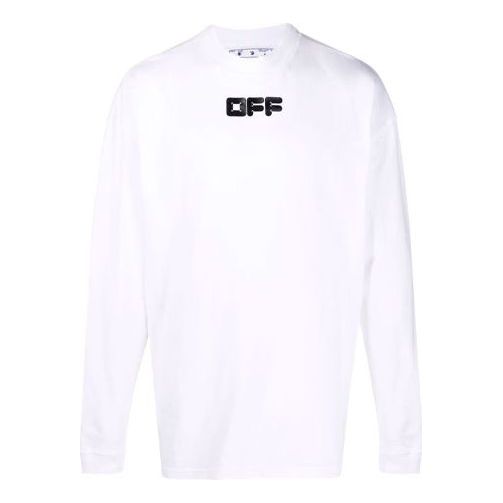 Off-White Alphabet Logo Printing Long Sleeves Loose Fit White OMAB032F21JER00201100110