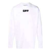 Off-White Alphabet Logo Printing Long Sleeves Loose Fit White OMAB032F21JER00201100110