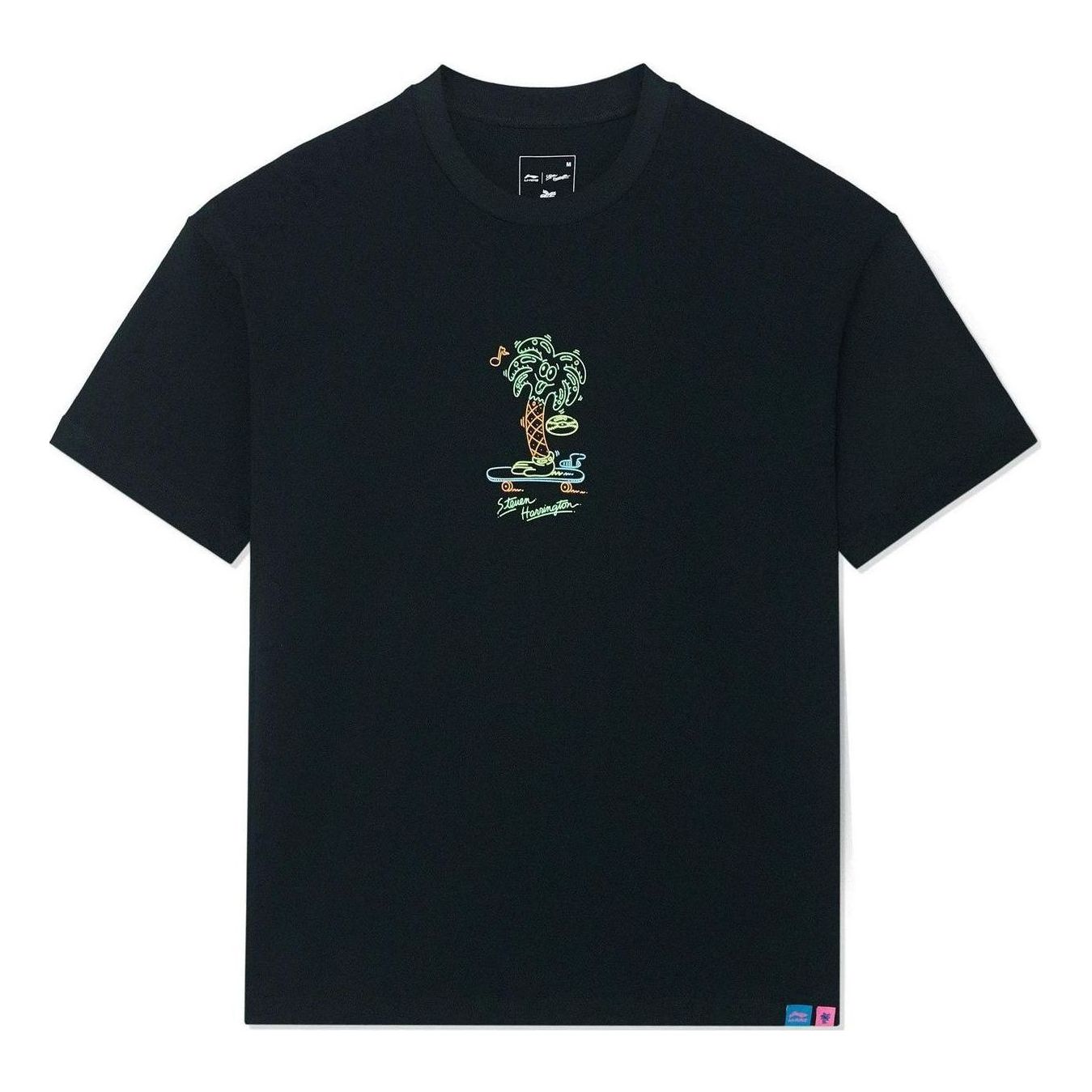 Li-Ning x Steven Harrington Cartoon Graphic T-shirt 'Black' AHSSC49-1
