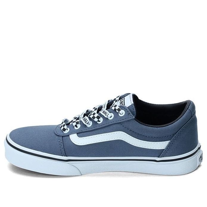Vans Ward Non-Slip Breathable Low Tops Casual Skateboarding Shoes Big Boys Blue VN0A38J9XXO