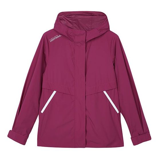 (WMNS) Skechers Stroll Series Logo Casual Hooded Woven Jacket 'Burgundy' L323W121-022B
