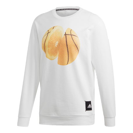 adidas Crew M Casual Sports Round Neck Pullover White FJ7568