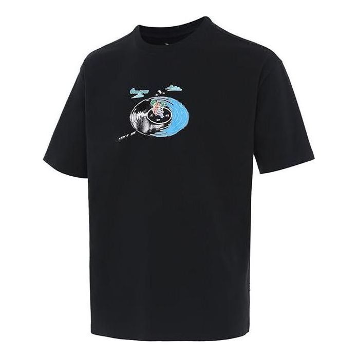 Converse Disk Jockey Logo T-Shirt Asia Sizing 'Black' 10024875-A03