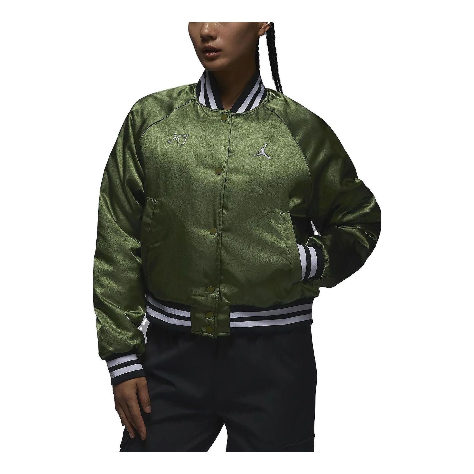 (WMNS) Air Jordan Varsity Jacket 'Green' FB5152-340