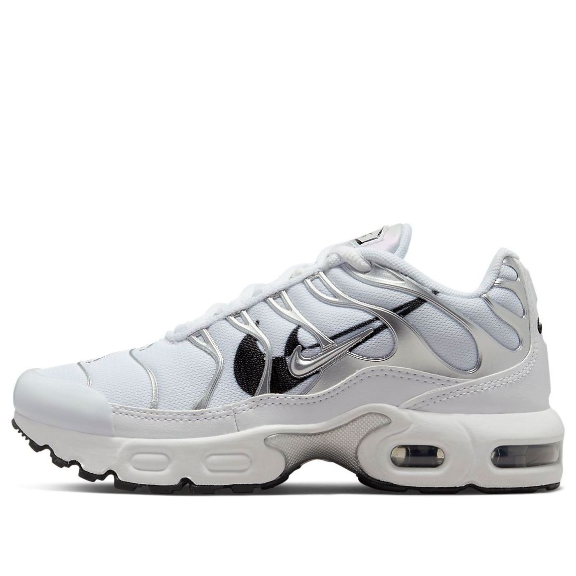 (GS) Nike Air Max Plus Silver Swoosh 'Black White' DV7151-100