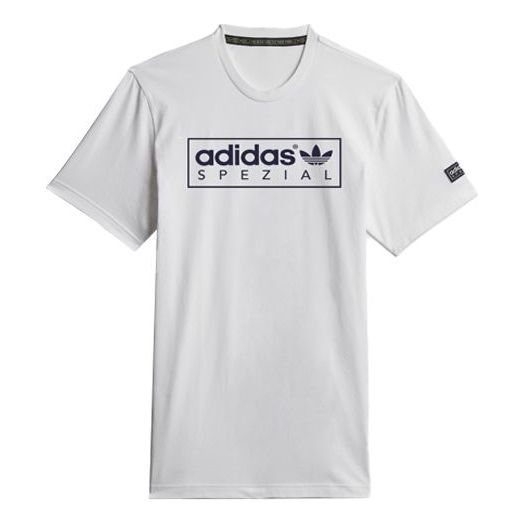 adidas originals Tee Spzl Printing Logo Casual Sports Short Sleeve White GK5733