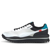 (WMNS) PUMA Style Rider Cyborg Low Top Running Shoes White/Black/Blue 368848-01