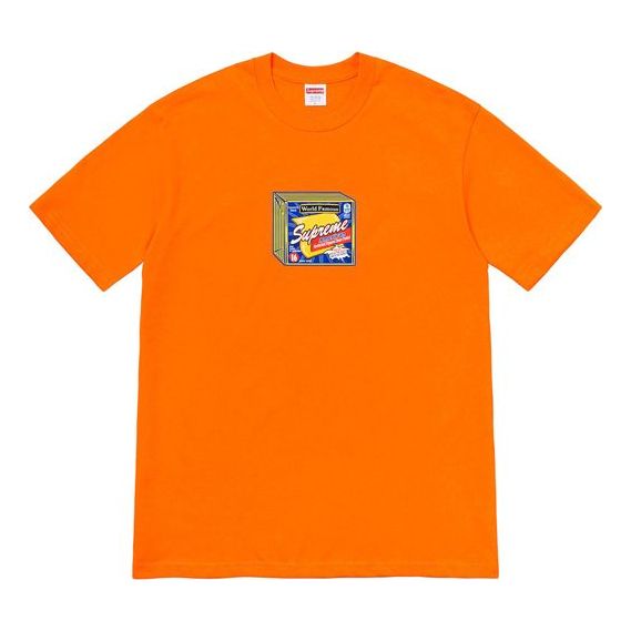Supreme FW19 Week 7 Cheese Tee Printing Short Sleeve Unisex Orange SUP-FW19-760
