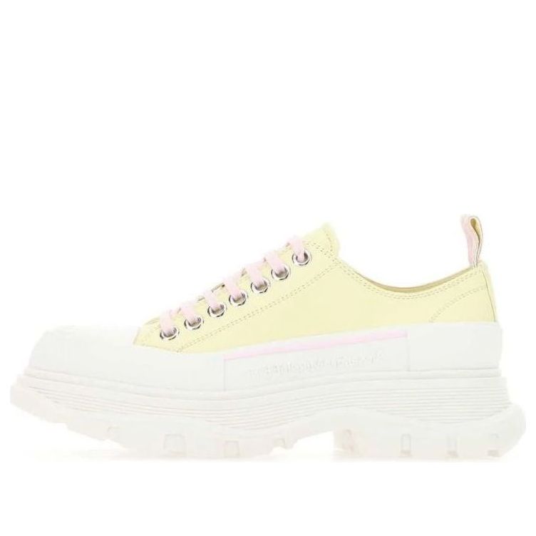 (WMNS) Alexander McQueen Tread Slick Sneakers 'Yellow White' 702042WHZ627157