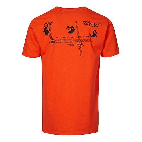 Off-White logo Printing Short Sleeve Red OMAA027E20JER0032010