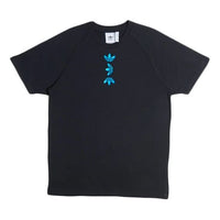 adidas originals Zeno Tee Blue Logo Short Sleeve Black FS7329