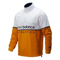 New Balance Athletics Track 1/4 Zip Sweatshirt Asia Sizing 'White Orange' AMT01506-VGL