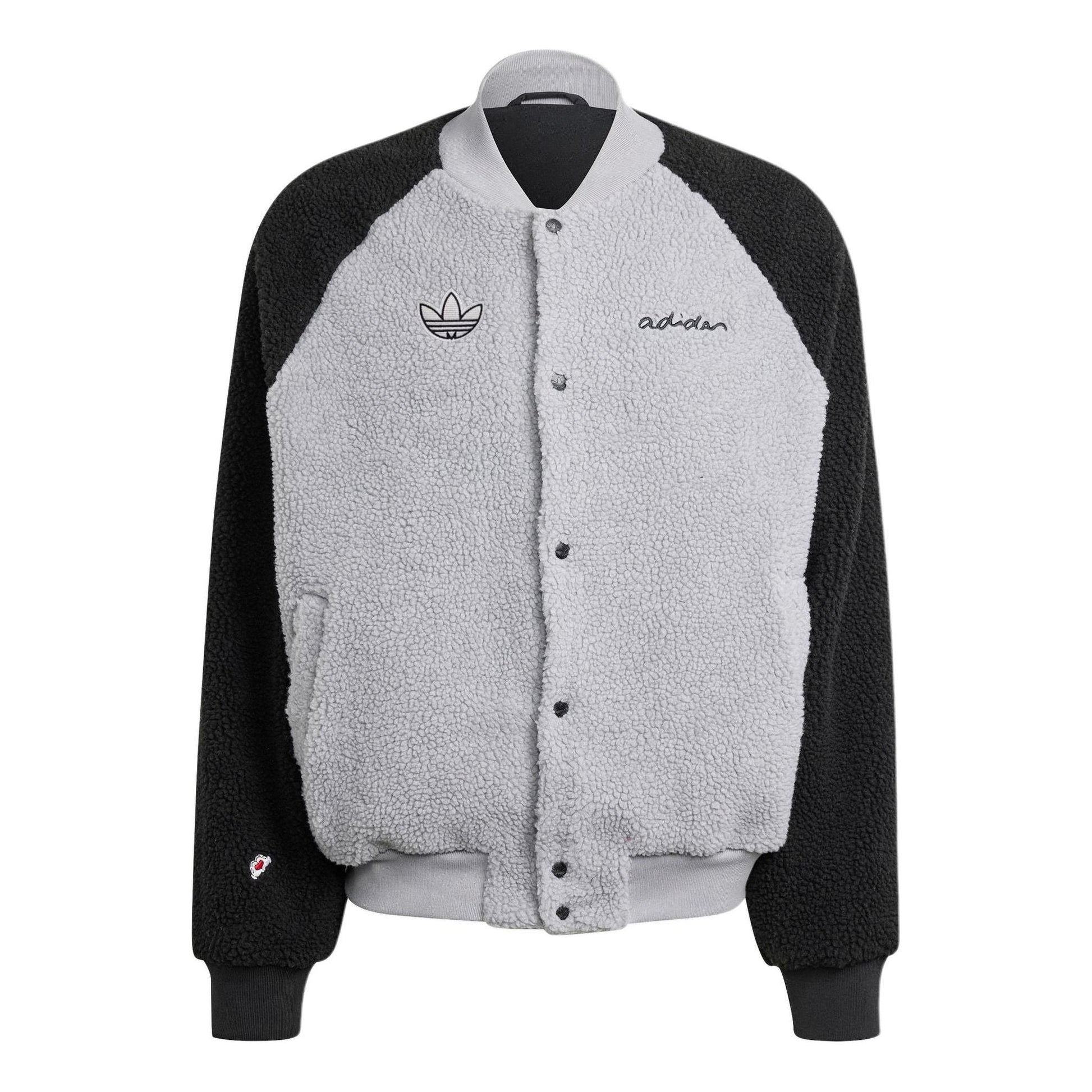 adidas Originals x Disney V-Day FL Jacket Asia Sizing 'Grey Black' IY2265