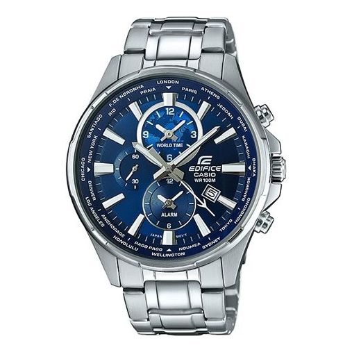 CASIO Waterproof EDIFICE Mens Silver Analog EFR-304D-2A2021