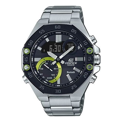 CASIO EDIFICE Waterproof Sports Mens Silver Analog ECB-10DB-1A