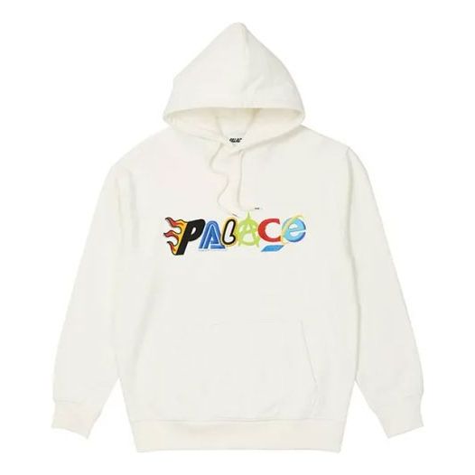 PALACE Funny Logo Hooded Drawstring Unisex White P20CS001