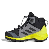 (GS) adidas Terrex Mid Gore-Tex Hiking Shoes 'Black Grey Solar Yellow' FX4166