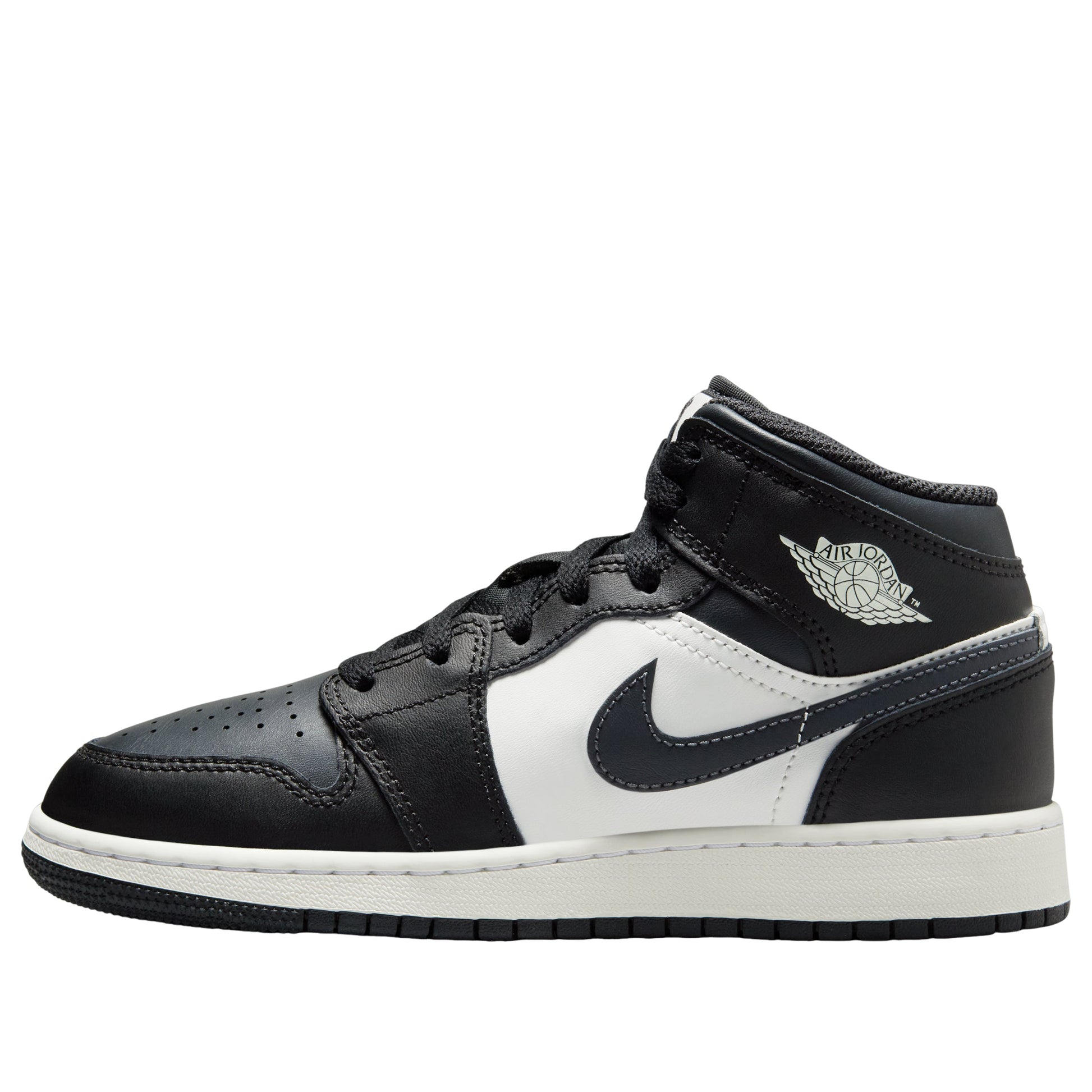 (GS) Air Jordan 1 Mid 'Black Summit White Off Noir' DQ8423-010